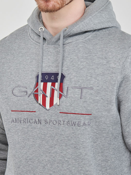Archive Shield Sweatshirt with Gray Hood