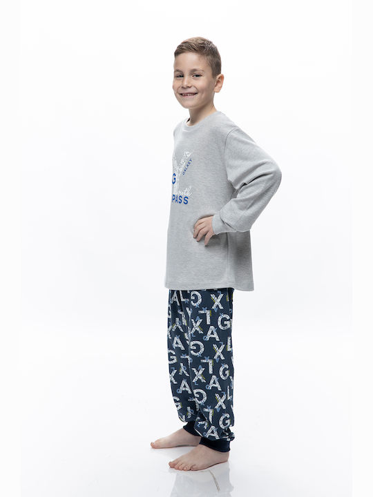 Galaxy Set Top & Bottom Kids Cotton Pyjamas Gray