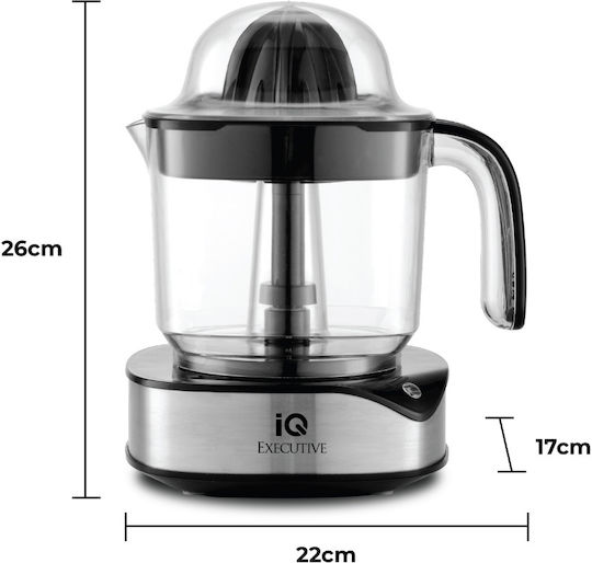 IQ Executive Electric Juicer 40W with 1.2lt Capacity Inox Gray