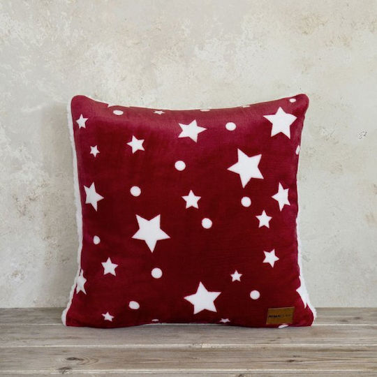 Nima Коледна Декоративна Възглавница Star Квадрат Червен 45x45cm