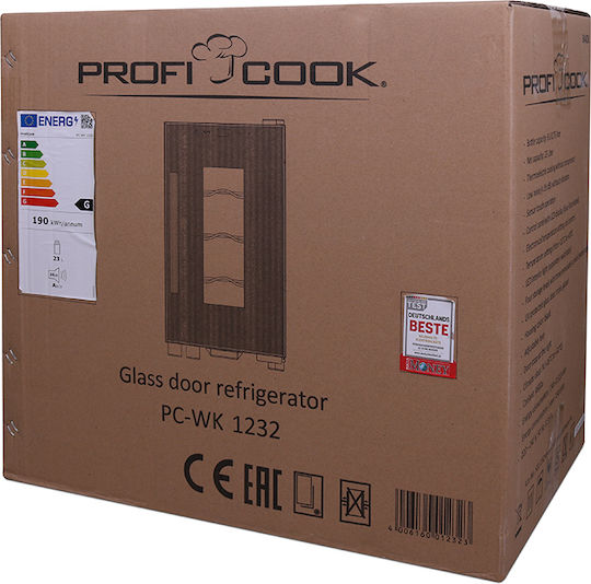 Profi Cook PC-WK 1232 Commercial Wine Refrigerator 23lt +11°C / +18°C L48 x W26 x H49.5cm