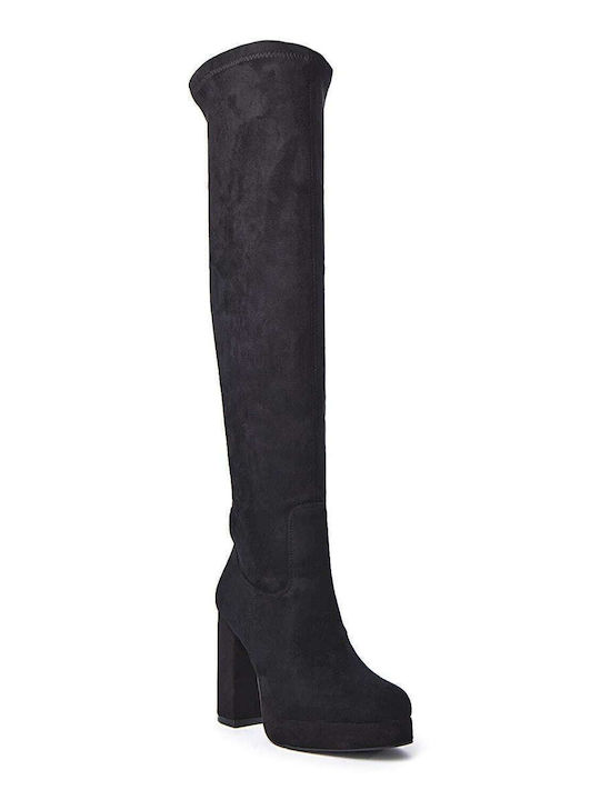 Keep Fred Synthetic Leather Over the Knee Women's Boots Black