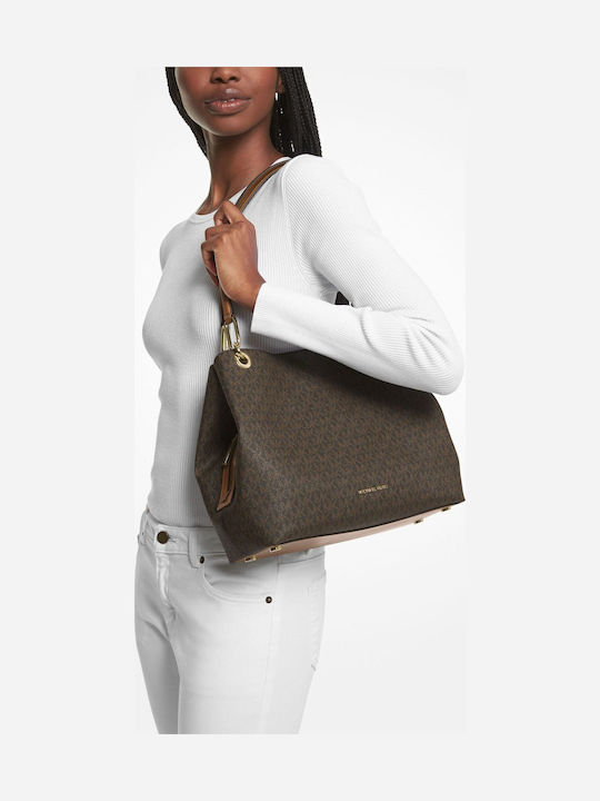 Kensington Γυναικεία Τσάντα Shopper Ώμου Καφέ
