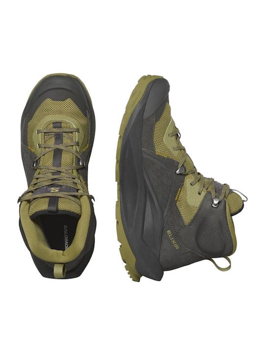 Salomon Elixir Men's Hiking Boots Waterproof with Gore-Tex Membrane Black