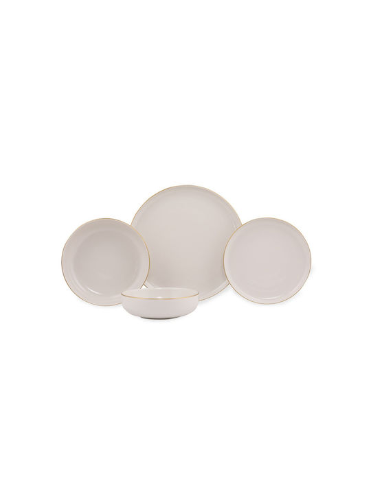 Hermia Beige Porcelain Dinnerware Set 16pcs
