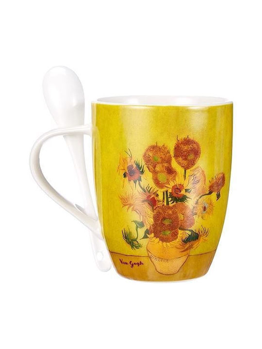 Enesco Κούπα Κεραμική Κίτρινη 300ml