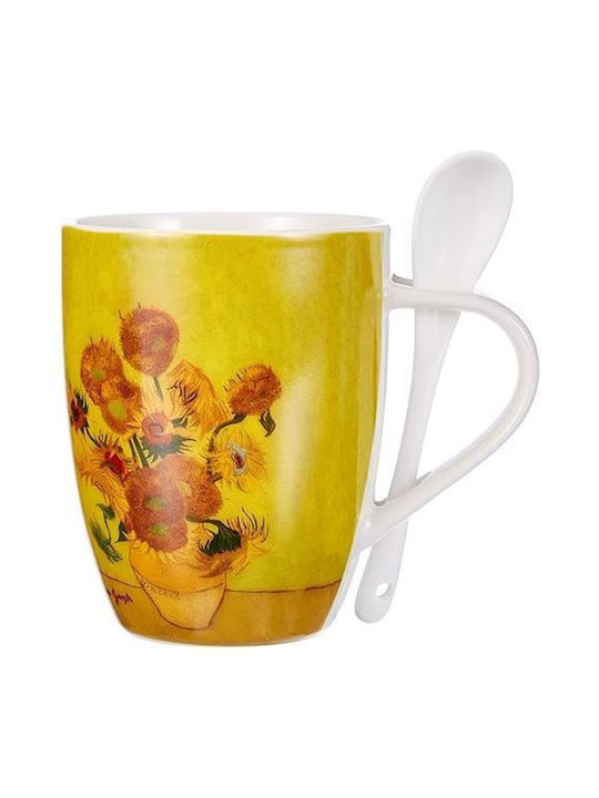Enesco Κούπα Κεραμική Κίτρινη 300ml