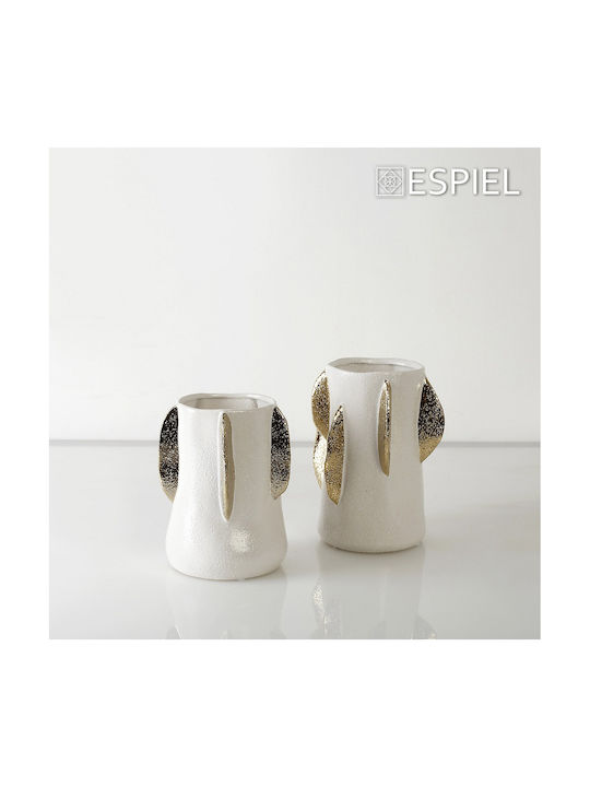 Espiel Decorative Vase White 20.3cm