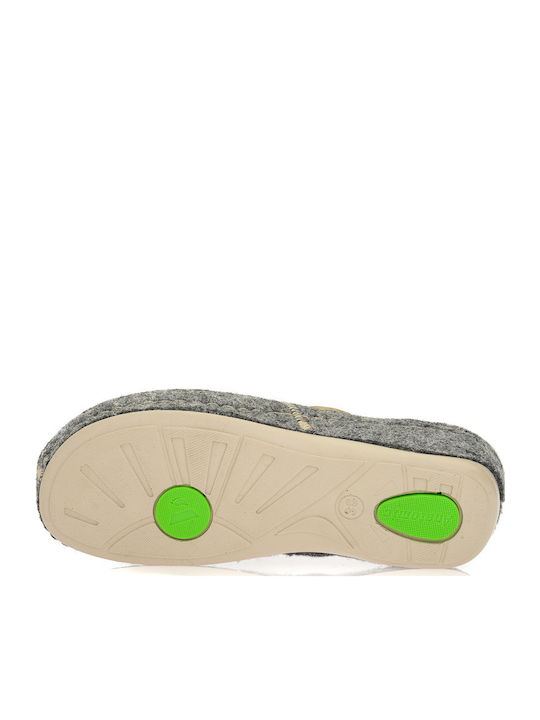 Anatomische Wollene Damen Hausschuhe Gray