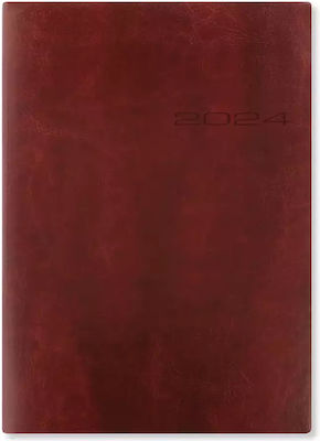 Letts Α5 Lecassa Daily Agenda 2024 Brown 15x21cm