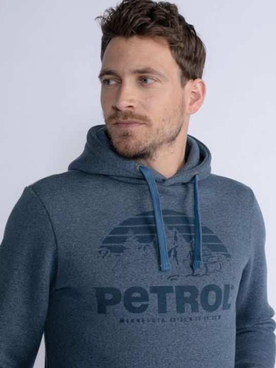 Petrol Industries Herren Sweatshirt mit Kapuze Blau