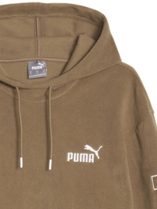 Puma M Power Winterized Men's Sweatshirt with Hood Brown