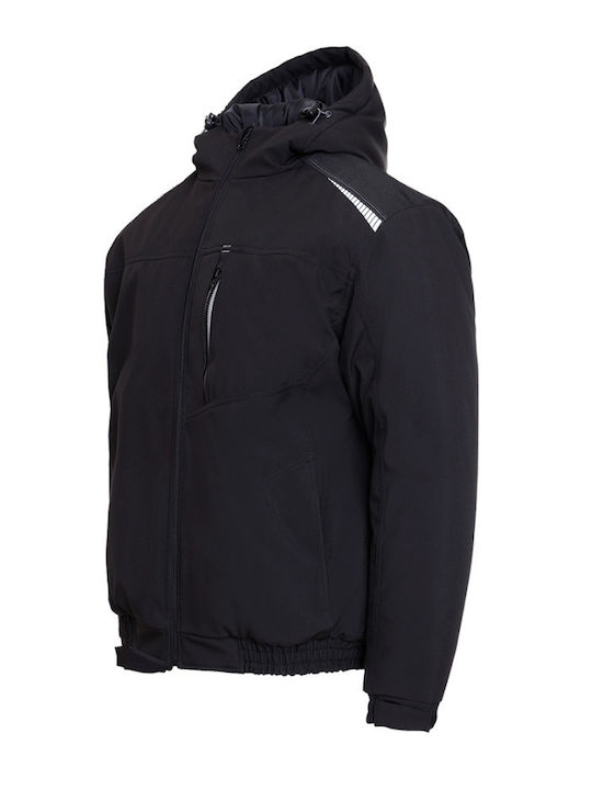 Stenso Revolt Work Jacket Softshell Cold with Hood Black