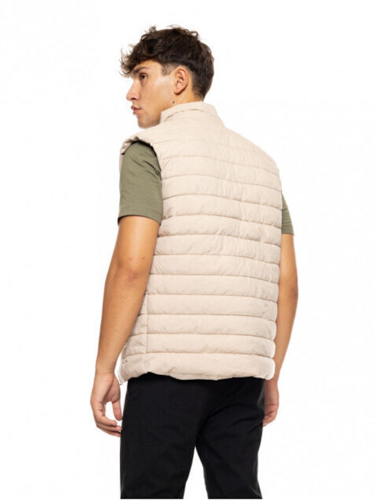 Splendid Men's Sleeveless Puffer Jacket Beige