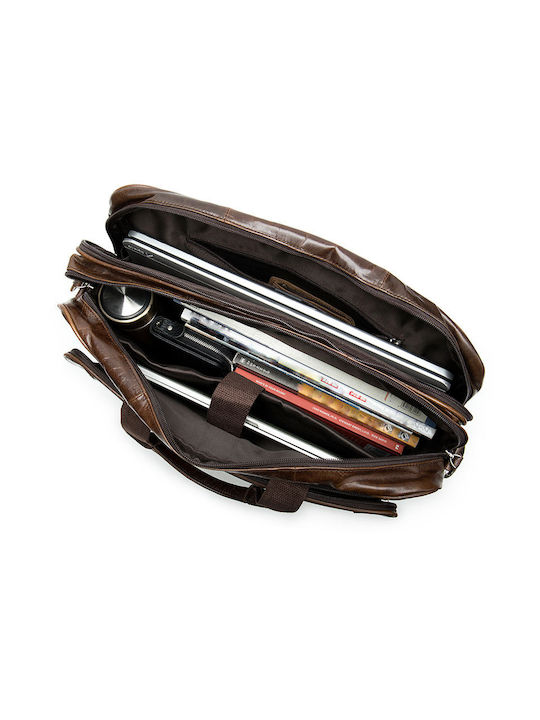 Leder Herrentasche Geldbörse Braun