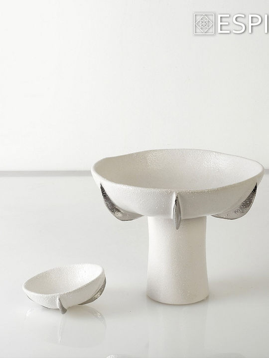 Espiel Decorative Bowl White 24.5x24.5x19.3cm