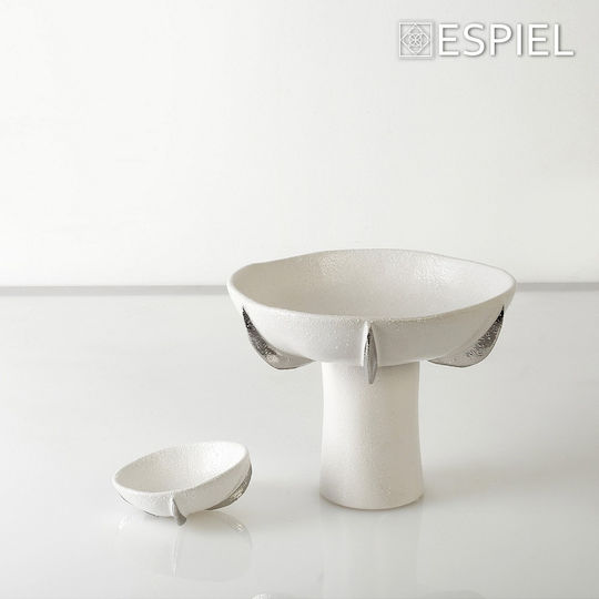 Espiel Decorative Bowl White 24.5x24.5x19.3cm
