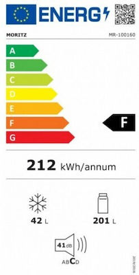 Moritz Ψυγείο Δίπορτο Υ160xΠ54xΒ56εκ. Λευκό