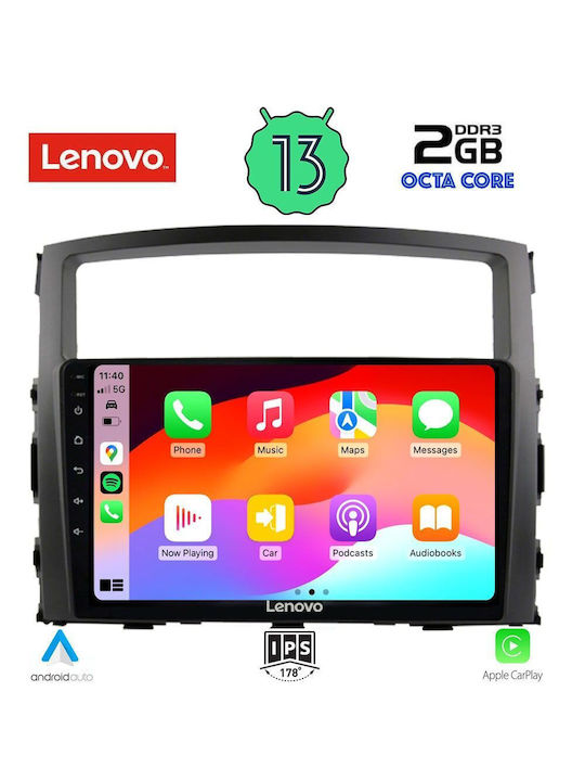 Lenovo Car-Audiosystem für Mitsubishi Pajero 2006-2013 (Bluetooth/USB/WiFi/GPS/Apple-Carplay/Android-Auto) mit Touchscreen 9"
