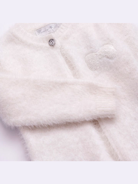 Kids Cardigan Fleece Ecru