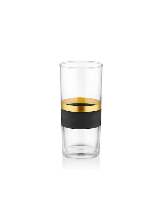 Set of Glasses made of Glass in Black Color 6pcs