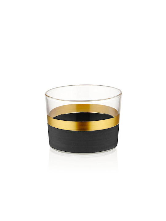 Set of Glasses made of Glass in Black Color 100ml 3pcs