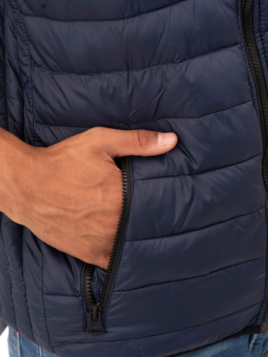 Cody Ärmellos Winter Jacke Marineblau