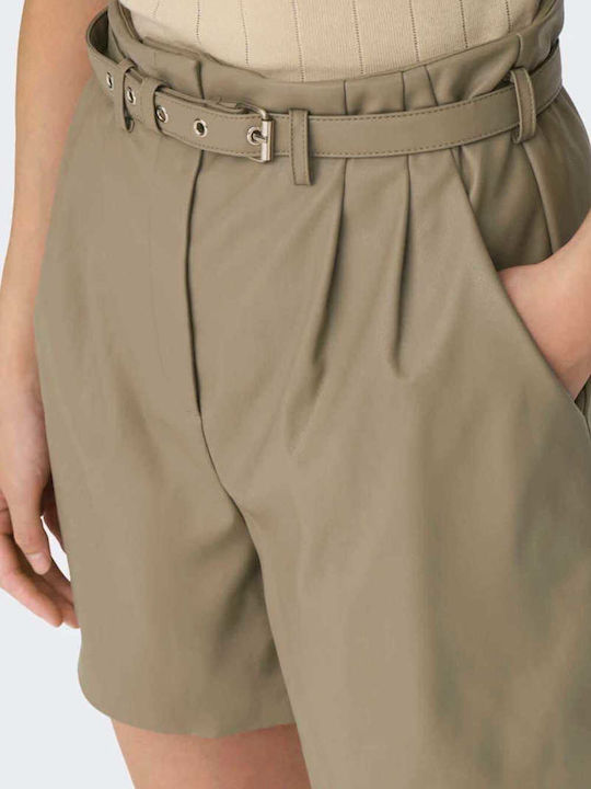 Heidi Women's Leather Shorts Brown