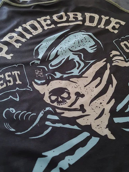 PrideOrDie Long Sleeve Shirt POD184 for Jiu-Jitsu Black