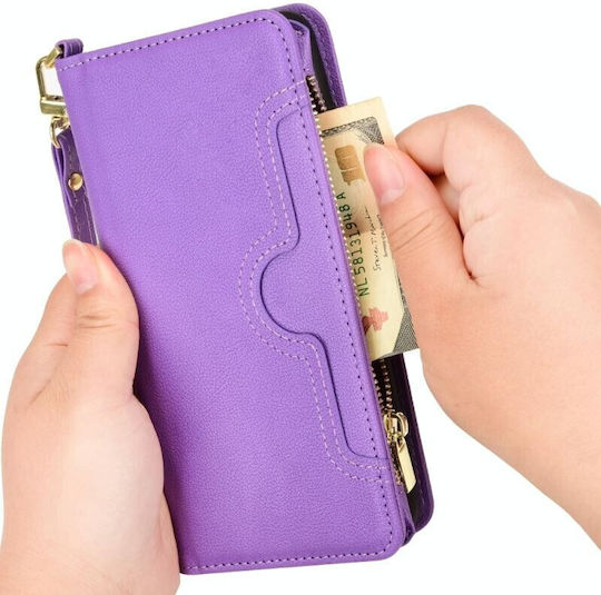 Multi Zipper Brieftasche Lila (Google Pixel 7 Pro)