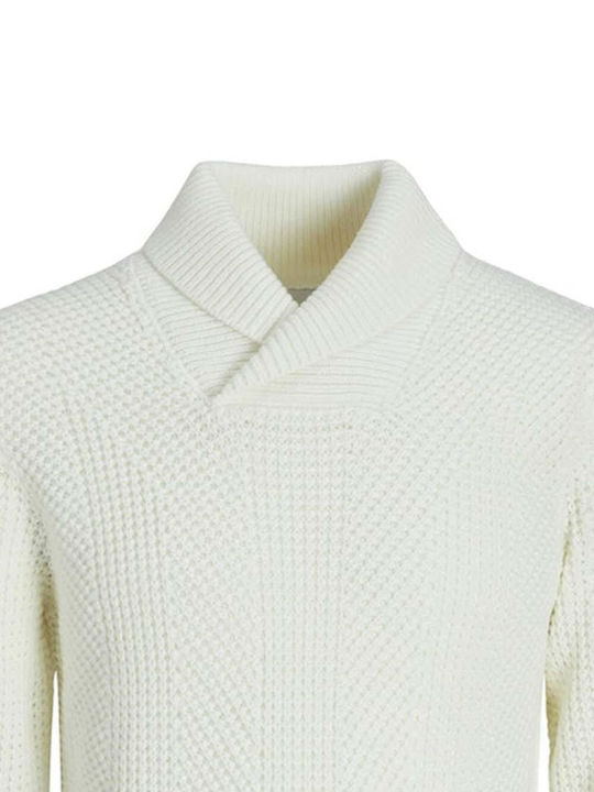 Jack & Jones Men's Long Sleeve Sweater White