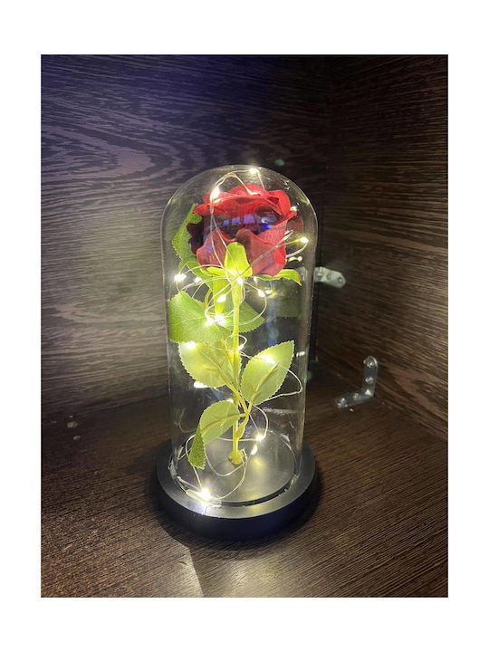 Вечно роза Red 22см с LED