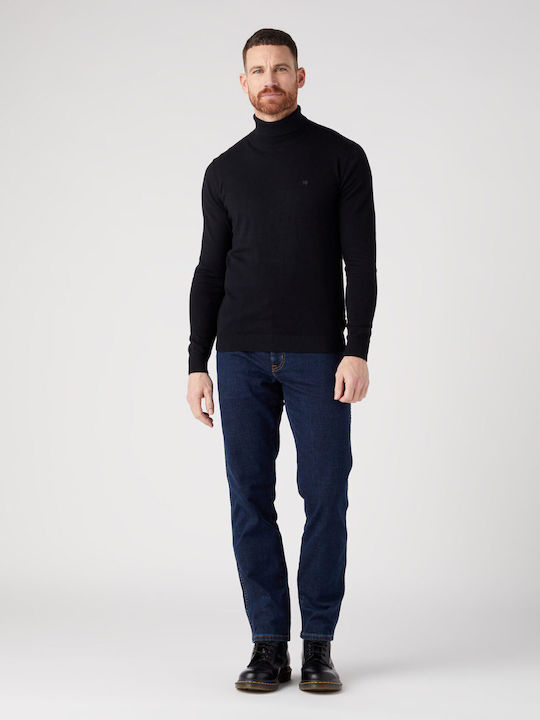 Wrangler Men's Long Sleeve Sweater Turtleneck Black