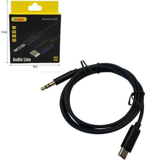 Andowl Μετατροπέας 3.5mm male σε USB-C male 1τμχ Q-A192B