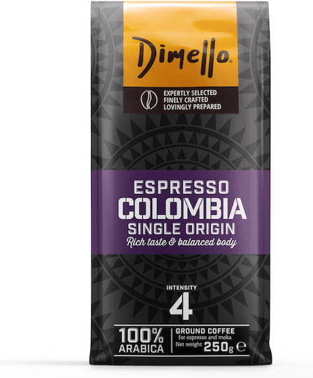 Dimello Καφές Espresso Colombia Αλεσμένος 250gr