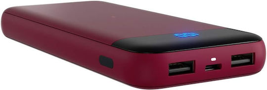 Skullcandy Stash Fuel Power Bank 10000mAh mit 2 USB-A Anschlüssen und USB-C Anschluss Rot