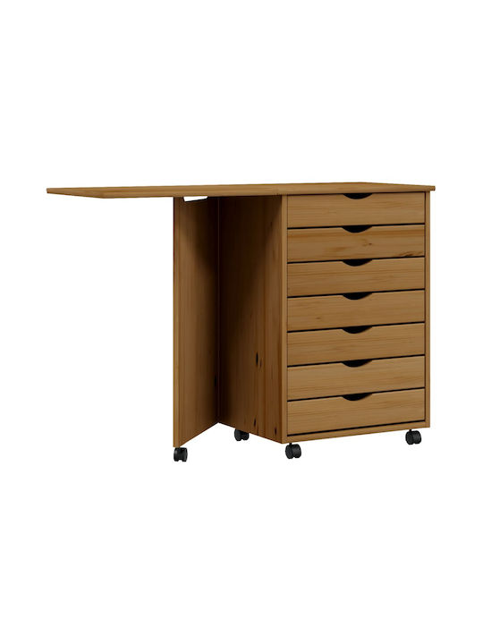 Schreibtisch Moss aus Massivholz Mit Honigbraun 105,5x39x74,5cm