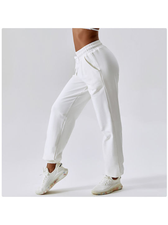 La Lolita Amsterdam Damen-Sweatpants Jogger Weiß