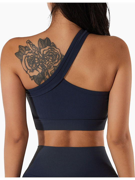 Amouna Women's Athletic Sports Bra Navy Blue