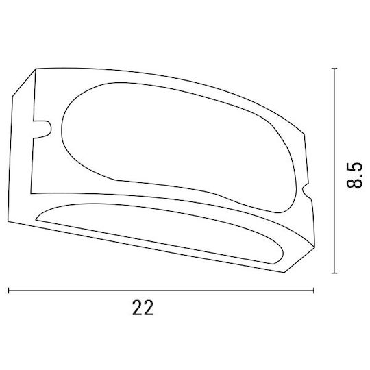 Eurolamp Wall-Mounted Outdoor Ceiling Light E27 IP54 100εκ.