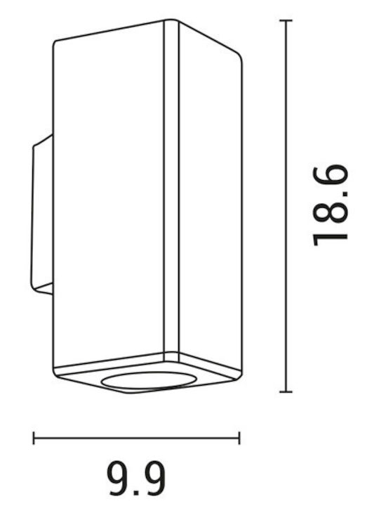 Eurolamp Etanș Spot de Perete pentru Exterior IP65 GU10 Cupru