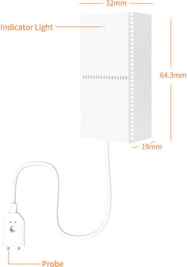 Staniot Wireless Battery Flood Detector 433MHz With Cable 1m