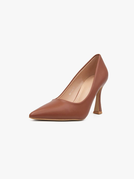 Joya Pointed Toe Brown Heels