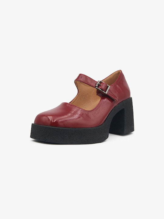 Joya Pantofi cu toc Burgundy