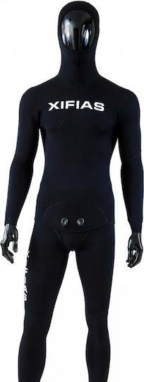 Xifias Sub Open Cell Full Diving Suit Shaved Inside with Chest Pad for Spearfishing Black 7mm XF920