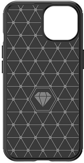 Carbon Umschlag Rückseite Metallisch Blau (iPhone 15)