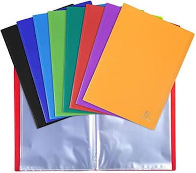 Exacompta Clipboard Flexible with 40 plastic sleeves Slides for Paper A4 (Μiscellaneous colours) 1pcs