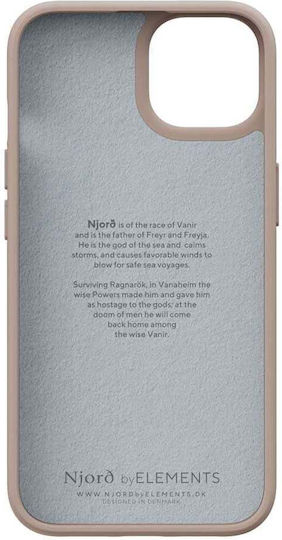 Njord Fabric Just Back Cover Υφασμάτινο 2mm Pink Sand (iPhone 14 Pro)
