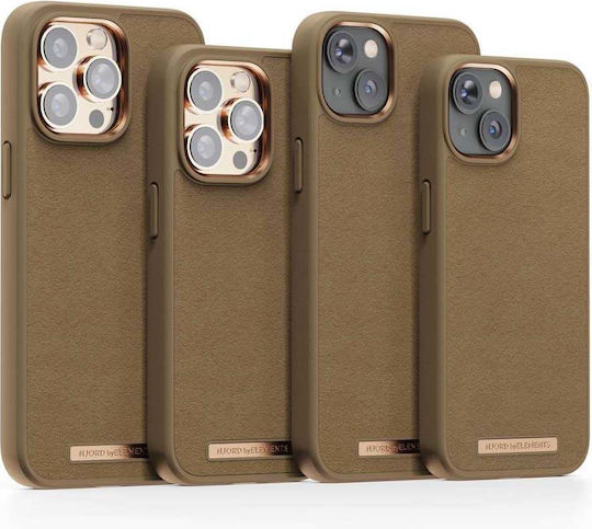 Njord Suede Comfort+ Back Cover Υφασμάτινο 2mm Camel (iPhone 14 Plus)