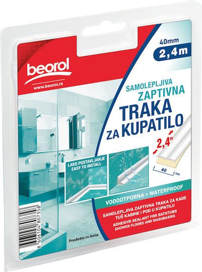 Beorol Insulation Tape for Bathtubs, Shower Floors, and Sinks 40mm x 2.4m
